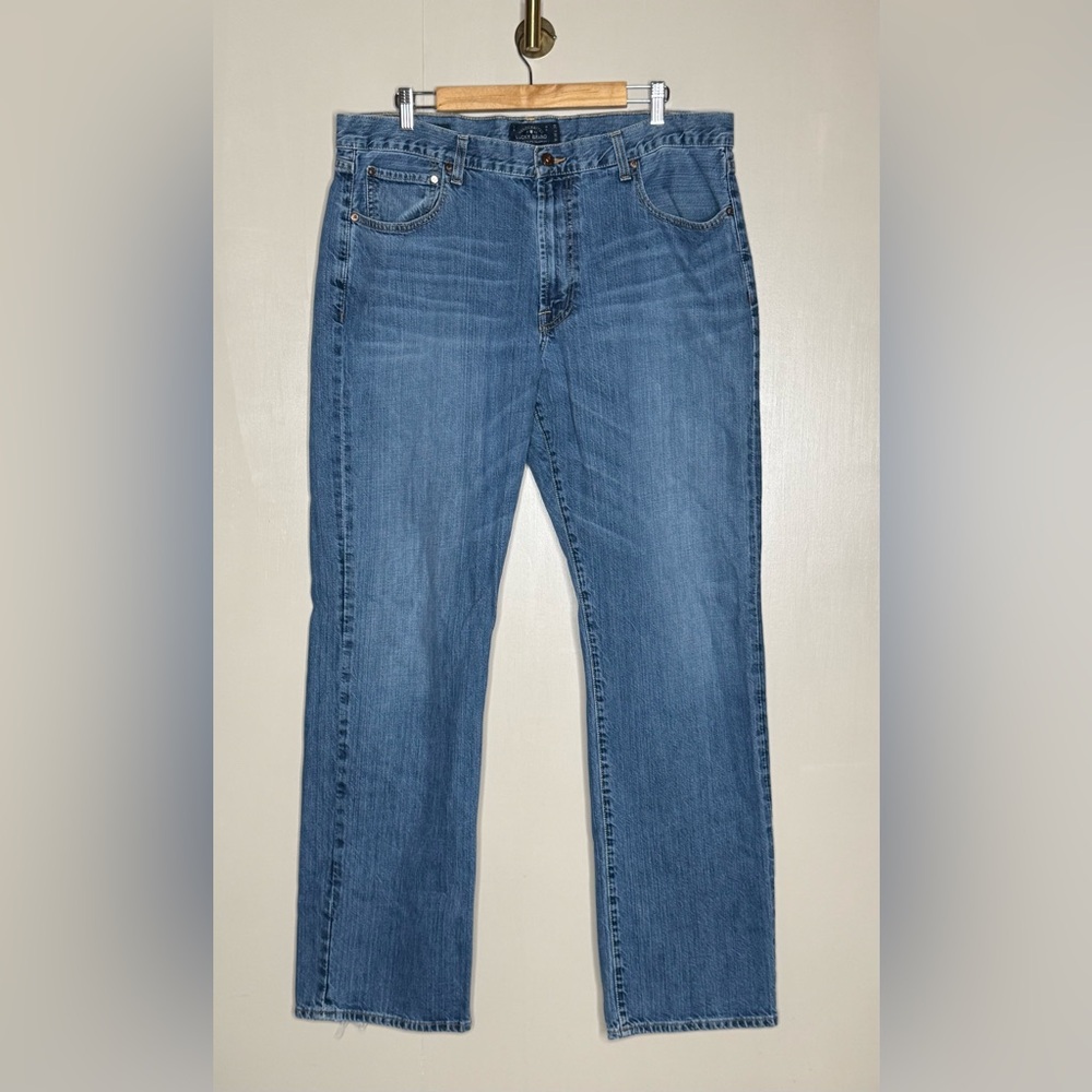 Lucky Brand 181 Relaxed Straight Jeans Men's 38x34 Medium Wash Classic Denim